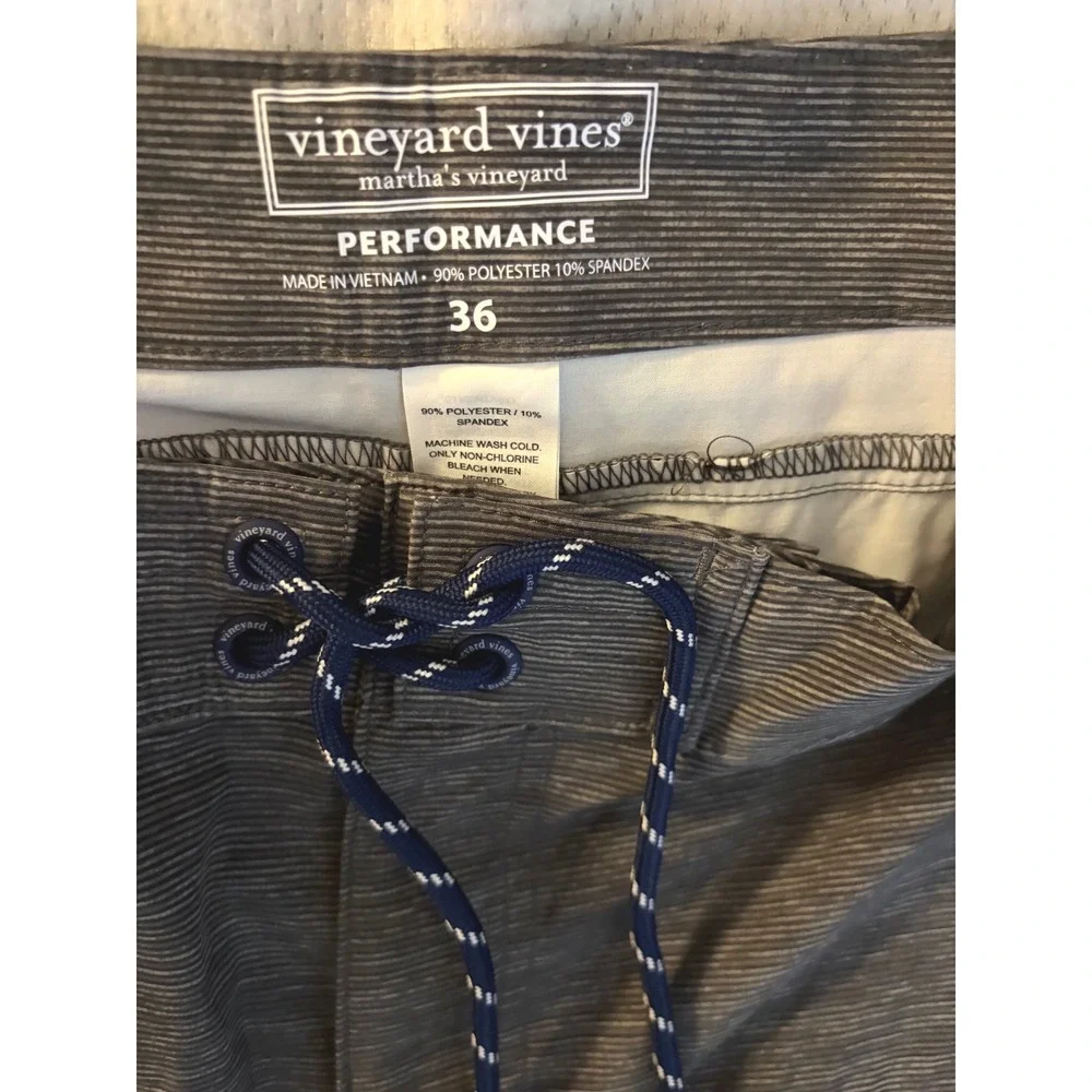 Vineyard Vines Boardshort Mens 36 Condor New Heathered Fineline 1M001177-5223